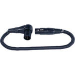 Que Audio QCBL4 Straight XLR-F to Right-angle XLR-M Curly Cable