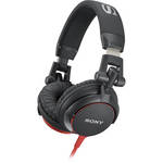 Sony MDR-V55 DJ Style Headphones - Black/Red