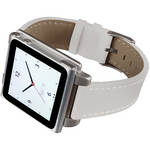 Hex Vision Classic Leather Watch Band for iPod nano Gen 6/7 (White)