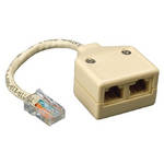 Comprehensive Cat 5e 1 Male / 2 Female T Adapter - 6" (15.24 cm)