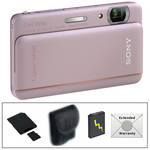 Sony Cyber-Shot DSC-TX66 Digital Camera (Pink) with Deluxe Accessory Kit