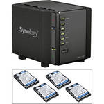 Synology 4TB (4x1TB) DS411slim DiskStation 4-Bay NAS Server B&H Kit