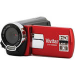 Vivitar DVR 548SHD Digital Video Recorder (Red)