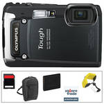 Olympus Tough TG-820 Digital Camera (Black) with Deluxe Accessory Kit
