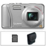 Panasonic Lumix DMC-ZS20 Digital Camera (Silver) with Basic Accessory Kit