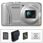 Panasonic Lumix DMC-ZS20 Digital Camera (Silver) with Deluxe Accessory Kit