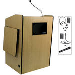 AmpliVox Sound Systems SW3235-MP Wireless Multimedia Presentation Podium (Maple)