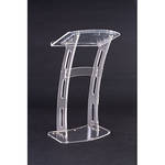 AmpliVox Sound Systems SN3530 Curved Rail Acrylic Lectern