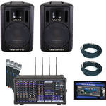 VocoPro PA-PRO TRIO 900WRMS ST 6-CH PA system package