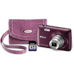 Nikon Coolpix S4300 Digital Camera Kit (Plum)