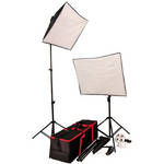 Autocue/QTV 2-HEAD SOFTBOX LIGHTING KIT