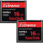 SanDisk 16GB CompactFlash Memory Card Extreme 400x UDMA - 2-Pack