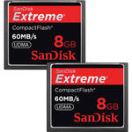 SanDisk 8GB CompactFlash Memory Card Extreme 400x UDMA - 2-Pack