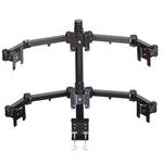 Premier Mounts MM-AC286 2 Triple Display Articulating Arms on 28" Pole (Clamp Base)