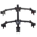 Premier Mounts MM-AC426 3 Dual Display Articulating Arms on 42" Pole (Clamp Base)