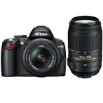 Nikon D3000 SLR Camera Kit 18-55mm & 55-300mm VR Lenses with Deluxe Kit