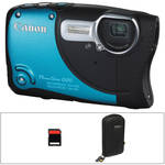Canon PowerShot D20 Waterproof Digital Camera with Basic Accessory Kit (Blue)