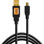 Tether Tools 15' USB MALE to MINI-B 5-PIN CBL (BLK)