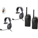 Eartec 2-User SC-1000 Two-Way Radio with Proline Single Inline PTT Headsets