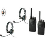 Eartec 2-User SC-1000 Two-Way Radio with Slimline Single Inline PTT Headsets