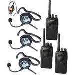 Eartec 3-User SC-1000 Two-Way Radio System with Fusion Inline PTT Headsets