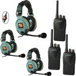 Eartec 3-User SC-1000 Two-Way Radio System with MAX3G Double Inline PTT