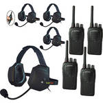 Eartec 4-User SC-1000 Two-Way Radio with XTreme Inline PTT Headsets