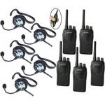 Eartec 5-User SC-1000 Two-Way Radio System with Fusion Inline PTT Headsets