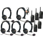 Eartec 5-User SC-1000 Two-Way Radio System with Lazer Inline PTT Headsets