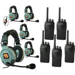 Eartec 5-User SC-1000 Two-Way Radio System with MAX3G Double Inline PTT