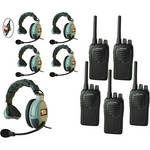 Eartec 5-User SC-1000 Two-Way Radio System with MAX3G Single Inline PTT