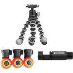 Cinetics Camera Dolly Wheels with GorillaPod SLR-Zoom Tripod and Mini Ballhead