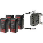 Bebob Engineering Four A140RM Batteries & Dual-Battery Adapter Kit for Sony F65 (Gold Mount)
