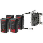 Bebob Engineering Four V140RM Batteries & Dual-Battery Adapter Kit for Sony F65 (V-Mount)