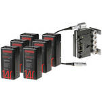 Bebob Engineering Six A140RM Batteries & Dual-Battery Adapter Kit for Sony F65 (Gold Mount)