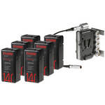 Bebob Engineering Six V140RM Batteries & Dual-Battery Adapter Kit for Sony F65 (V-Mount)