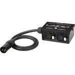 Laird Telemedia 24 Volt Power Splitter Box with 1 XLR3 to 2 XLR3