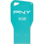 PNY Technologies 8GB Key Attache USB 2.0 Flash Drive (Aqua)