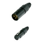 Neutrik X-Series Male and Female XLR Connectors Kit (Black Housing)