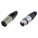 Neutrik X-Series Male and Female XLR Connectors Kit (Nickel Housing)