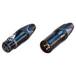 Neutrik XX Bag Series Male and Female XLR Connectors Kit (Black Housing/Silver Contacts)