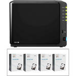 Synology 8TB (4x2TB) DiskStation DS412+ 4-Bay All-In-1 NAS Server B&H Kit