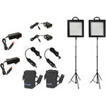 Bescor LED-500KB 2 Light Studio Battery Kit (100-240VAC)