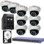 ACTi 8-Cam 1.3 MP 3.3 - 12mm Indoor Kit with 8-Ch Network System / 2TB SATA / and PoE Switch