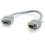C2G 1' (0.3 m) HD15 SXGA Male-Female Monitor Extension Cable (Grey)