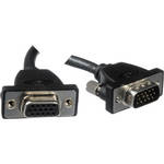 Comprehensive 1' (0.3 m) STD Micro VGA Male to Female Panel Mount Cable