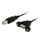 Comprehensive 3' (0.91 m) USB A Female to B Male Panel Mount Cable