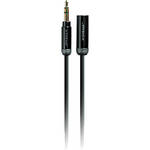 Xtreme Cables Mini 3.5mm Metallic Audio Extension Cable - 6' (Black)