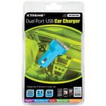 Xtreme Cables Dual Port USB Car Charger (Blue)