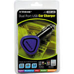 Xtreme Cables Dual Port USB Car Charger (Blue)